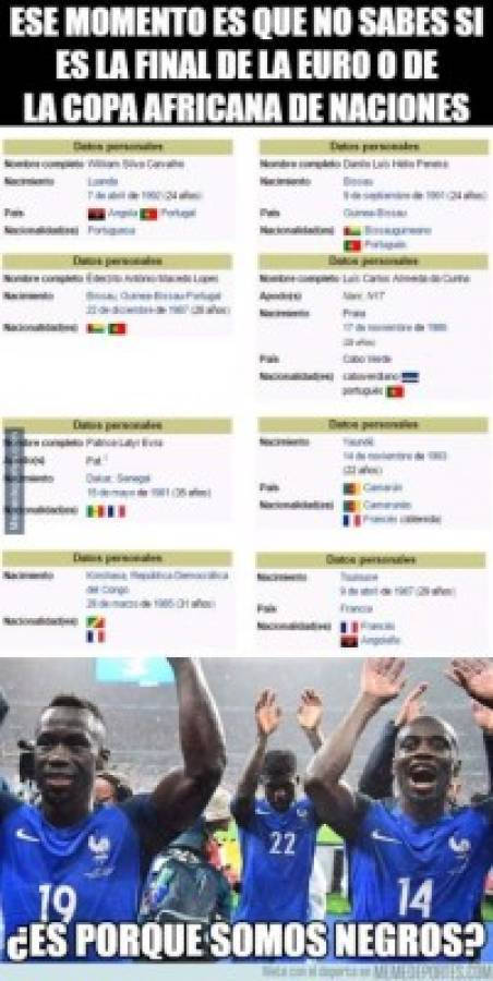 Los mejores memes que calientan la final de la Eurocopa entre Francia y Portugal