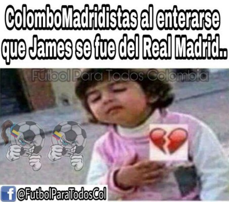 ¡Terribles! Los memes de James Rodríguez y su salida del Real Madrid