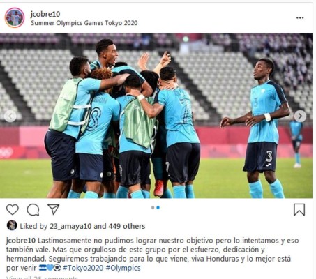 Los mensajes de los jugadores de la Sub-23 de Honduras tras la eliminación de Juegos Olímpicos