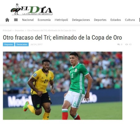 ¡Pobre Osorio! Así reacciona la prensa mexicana luego de ser eliminados de Copa Oro