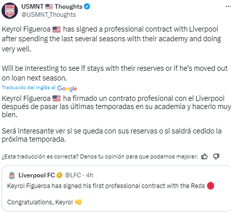 Lo que dicen los medios del fichaje de Keyrol Figueroa por el Liverpool: “Próxima estrella de la Premier League”