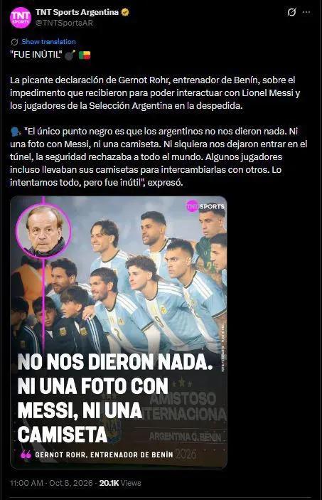 Lo peor de la despedida de Messi: denuncia contra AFA y el reclamo al 10