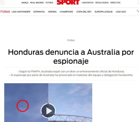 Así cuenta el mundo el espionaje de Australia a la Selección de Honduras