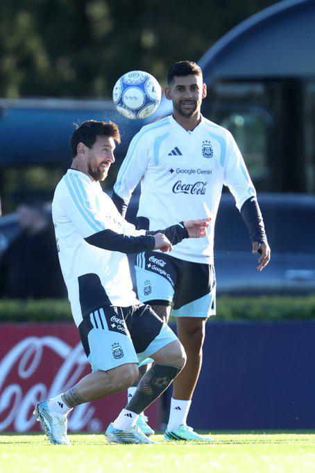 Messi entrenó por última vez con Argentina: dos invitados especiales