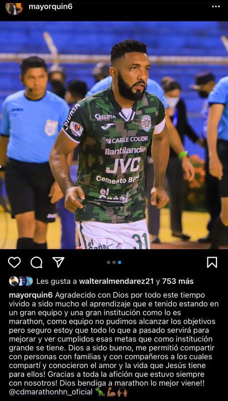 ¿Se va el capitán? El mensaje en redes de Reinieri Mayorquín que suena a despedida del Marathón