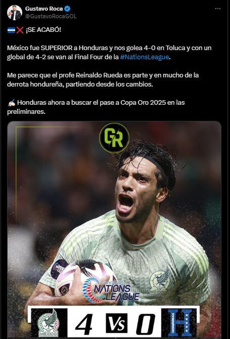La prensa hondureña atiza contra Reinaldo Rueda tras goleada ante México: “Es toda tuya”, “Expuso de forma horrible al jugador” y “Fue vulnerable”