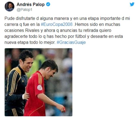 Los mensajes para David Villa tras anunciar su retiro del fútbol: 'Fue un honor Guaje'&nbsp;&nbsp;
