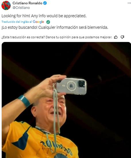 Conmovió a CR7: el enorme gesto que quiere tener Cristiano Ronaldo con aficionado; “¡Lo estoy buscando!”
