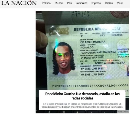 Lo que dice la prensa internacional sobre la detención de Ronaldinho: 'Confuso episodio'