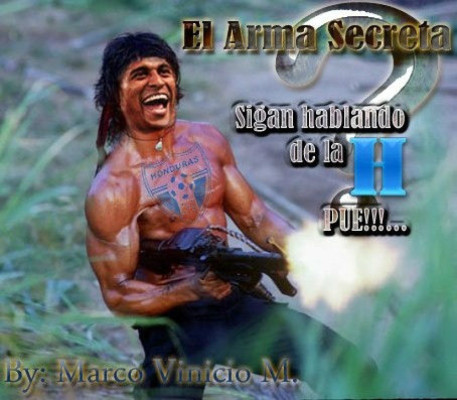 Fotomontajes dedicado al juego entre Honduras y Estados Unidos.