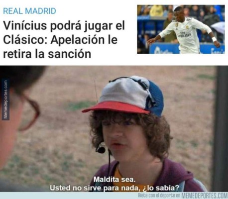 Sin Messi ni CR7: Los divertidos memes previo al clásico Barcelona-Real Madrid