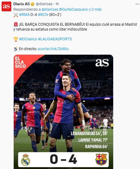 Prensa reacciona por la paliza del Barcelona ante Real Madrid: “Ridículo histórico de Mbappé; por esto somos los mejores del mundo”
