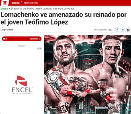 Tildan de 'indio' a Teófimo: Lo que dicen los medios internacionales sobre la pelea Lomachenko-López
