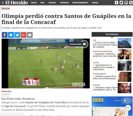 PORTADAS: Así reaccionan los medios luego del triunfo de Santos ante Olimpia