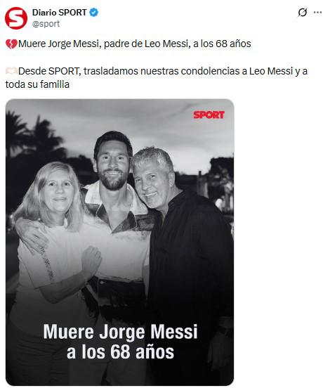 Lo que dice la prensa y clubes por la muerte del papá de Messi: Uno de los pilares...