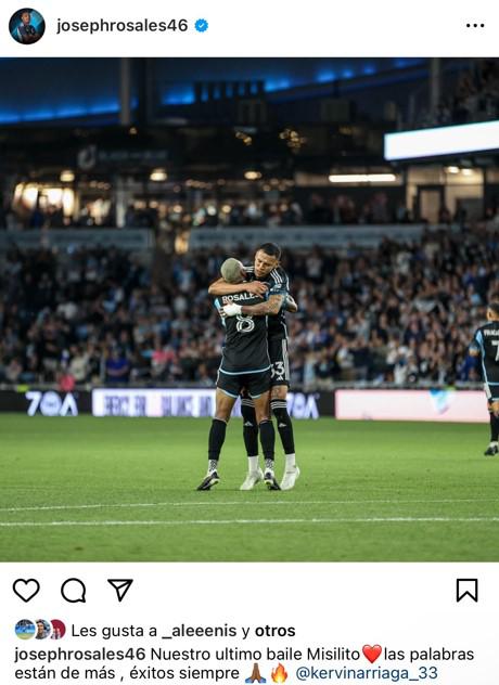 El mensaje de despedida de Joseph Rosales a Kervin Arriaga.