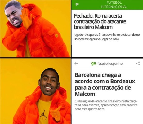 ¡Crueles! Malcom y los tremendos memes del 'robo' del Barcelona a la Roma