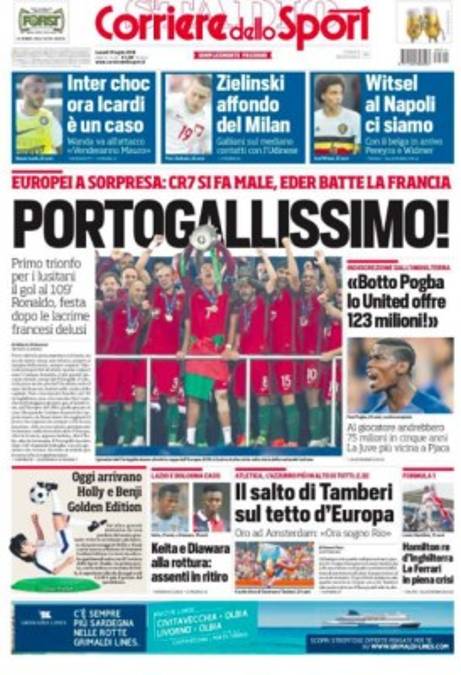 Las portadas en el mundo tras la conquista de Cristiano con Portugal
