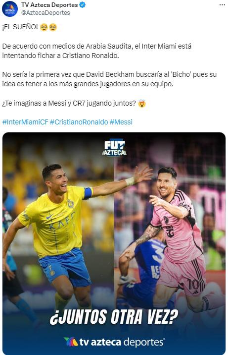 El inesperado equipo millonario que quiere juntar a Cristiano Ronaldo y Messi ¿Qué pasaría con el salario de CR7?