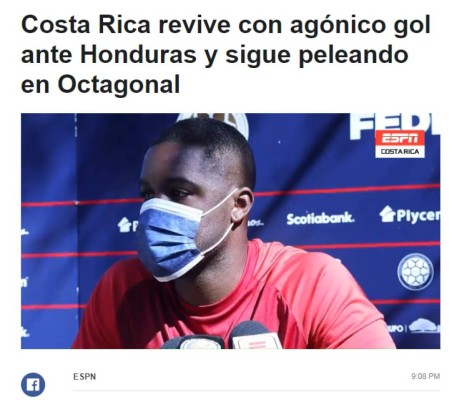 Hincaron a la 'H': lo que dicen en Costa Rica tras resucitar y acabar con el sueño de Honduras rumbo a Qatar