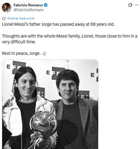 Lo que dice la prensa y clubes por la muerte del papá de Messi: Uno de los pilares...