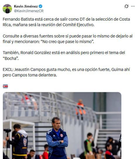 Explotan en Costa Rica tras otro ridículo y el posible sucesor de Batista