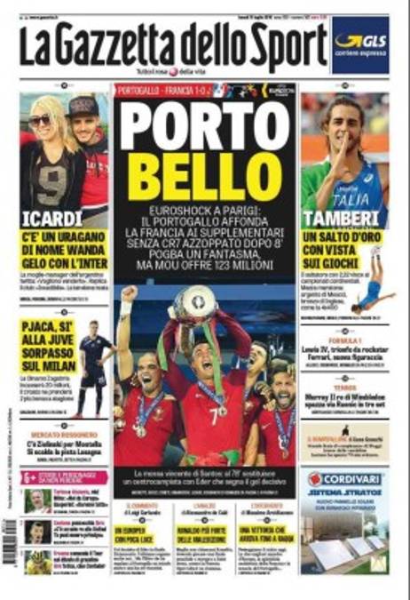 Las portadas en el mundo tras la conquista de Cristiano con Portugal