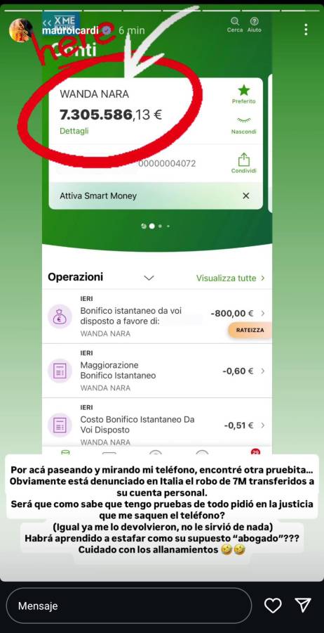 Icardi revela que Wanda Nara le robó una millonada y muestra las pruebas; la modelo ataca a la nueva novia del argentino