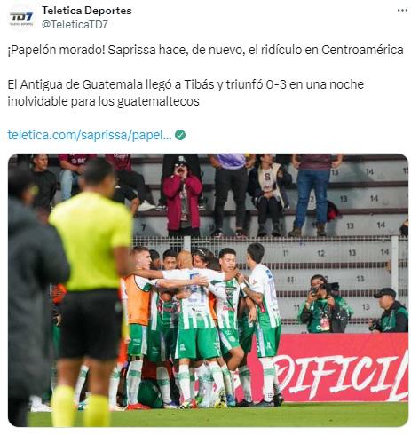“La grandeza murió”: así reacciona la prensa a la eliminación de Saprissa; señalan al culpable y admiran al Antigua