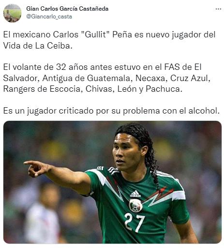 Todos hablan de lo mismo: La reacción de la prensa sobre el fichaje del “Gullit” Peña por el Vida de Honduras