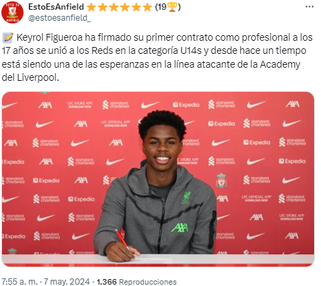 Lo que dicen los medios del fichaje de Keyrol Figueroa por el Liverpool: “Próxima estrella de la Premier League”