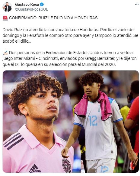 “Es más entusiasmo de la gente porque juega con Messi”: Así reaccionó la prensa de Honduras por el caso de David Ruiz