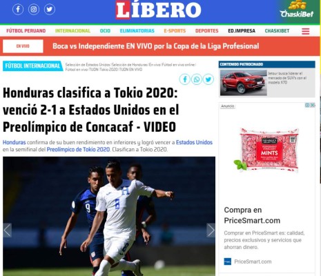 '¡Duele de envidia!', los titulares de los ticos y medios internacionales tras la clasificación de Honduras los Juegos Olímpicos de Tokio 2021&nbsp;&nbsp;&nbsp;