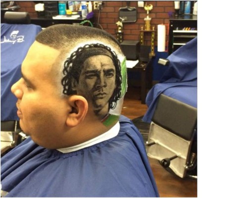 Los rostros de los deportistas realizados en cortes de cabello