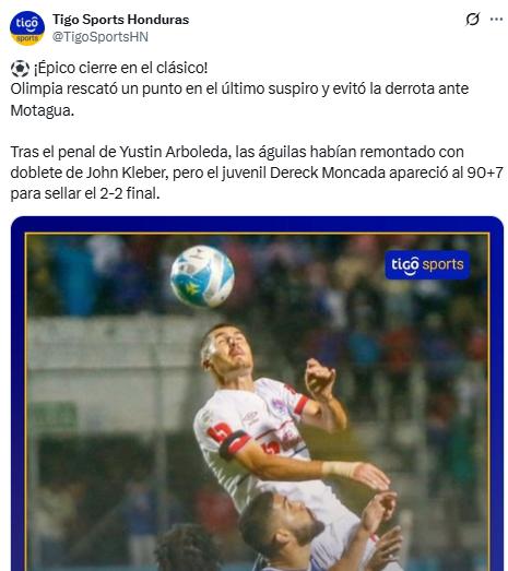 Motagua se dejó empatar de Olimpia en polémico clásico y lo que dice la prensa: Les entra el tembleque; increíble lo del árbitro