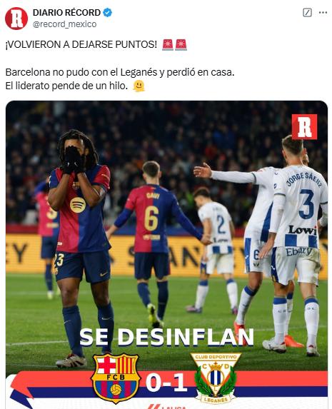 Barcelona perdió ante Leganés y así reacciona la prensa: “Ridículo colosal; qué manera de cag****”