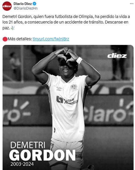 “Su sueño era construirle una casita a su mamá”: jugadores y prensa deportiva reaccionan por la muerte de Demetri Gordon