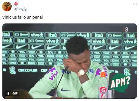 Vinicius erró un penal ante Atlético: los memes se cargan al brasileño tras su horrible disparo