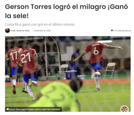 Hincaron a la 'H': lo que dicen en Costa Rica tras resucitar y acabar con el sueño de Honduras rumbo a Qatar