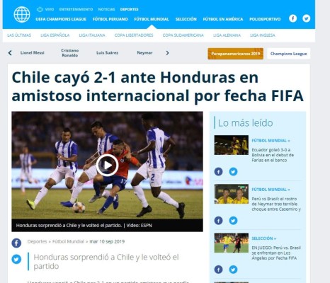 ¡Molestos! Estos dicen los medios de Chile luego de caer ante Honduras en el Olímpico