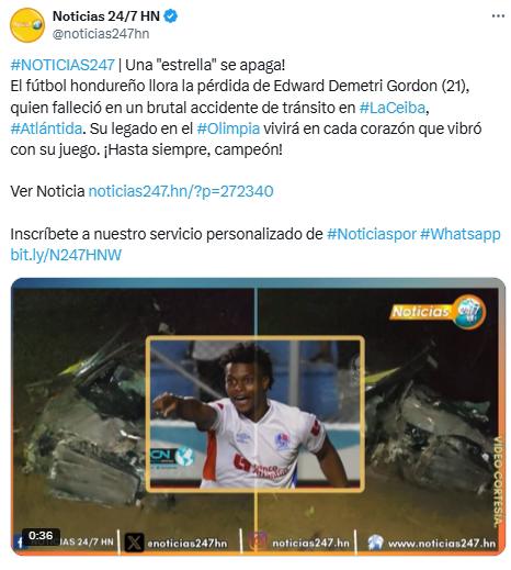 “Su sueño era construirle una casita a su mamá”: jugadores y prensa deportiva reaccionan por la muerte de Demetri Gordon