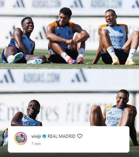 En medio de la oferta millonaria de club árabe, Vinicius compartió esta foto junto a Mbappé y Jude Bellingham, tranquilizando a la afición.