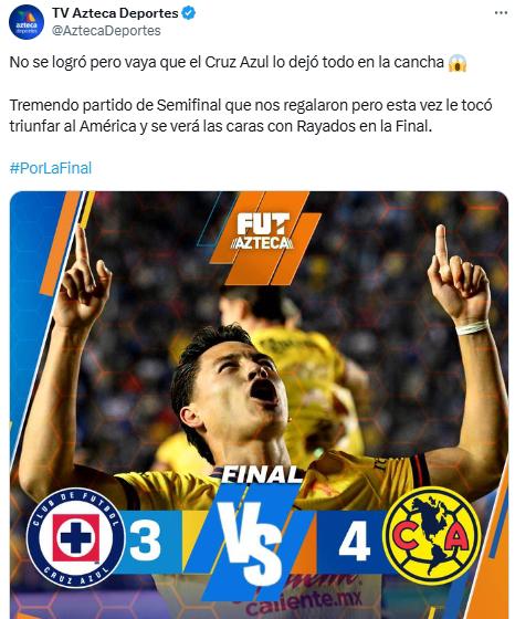 América eliminó a Cruz Azul con polémica y así reacciona la prensa: “La acción que provoca el penal debió ser anulada”