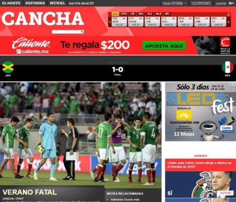 ¡Pobre Osorio! Así reacciona la prensa mexicana luego de ser eliminados de Copa Oro