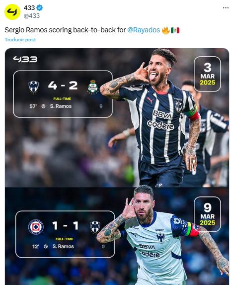 ¡Faitelson causó revuelo! Sergio Ramos anota su segundo gol con Rayados y la prensa reacciona: “Una salvajada total; el mago del equipo”