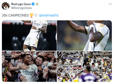 Bellingham con su madre y Rodrygo desde el carro: así celebraron los jugadores del Real Madrid el título de LaLiga