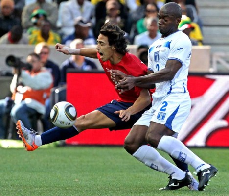 El 11 que utilizó Honduras en el amistoso con Bielorrusia en 2010 previo al Mundial de Sudáfrica