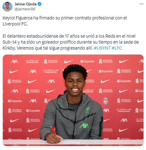 Lo que dicen los medios del fichaje de Keyrol Figueroa por el Liverpool: “Próxima estrella de la Premier League”