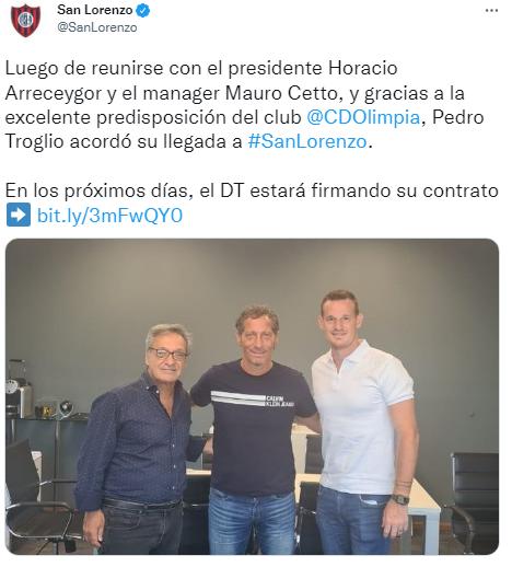 “Gracias por mostrarnos el camino”: Así se despidieron los jugadores y directivos de Olimpia de Pedro Troglio