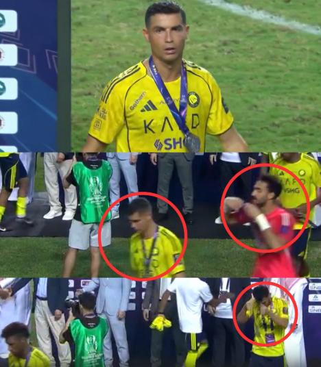 El gesto de Cristiano Ronaldo con sus compañeros y la amargura tras perder otro título con Al Nassr